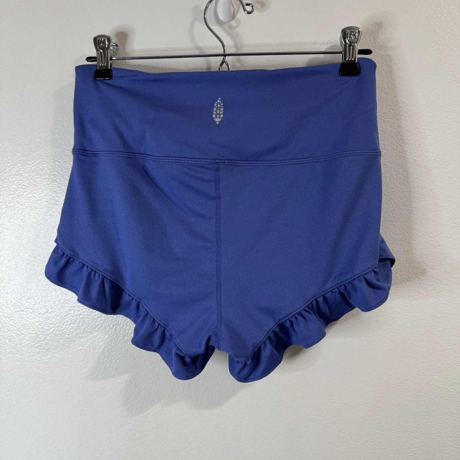 free-people-movement royal ruffle pull on mid rise active yoga shorts