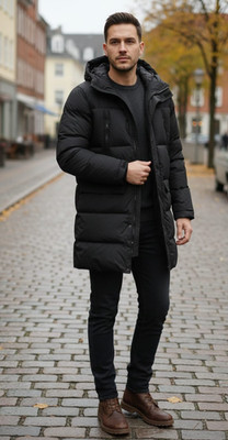 Winterjacke Kapuze Steppjacke Parka Mantel Coaching Jacke Puffer Lang Outdoor