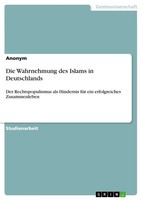 Anonymous | Die Wahrnehmung Des Islams In Deutschlands | Taschenbuch | Deutsch