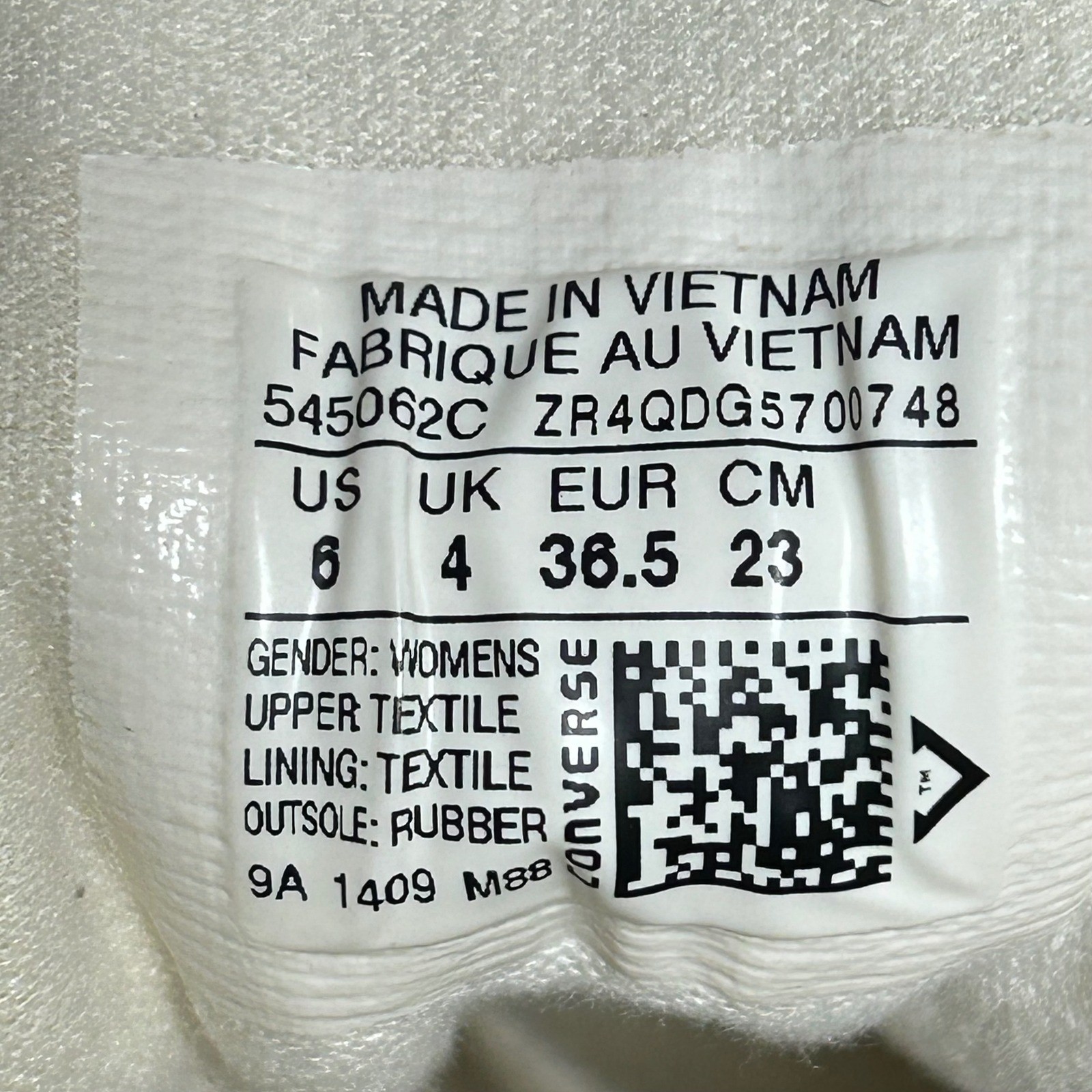 Converse All Star Chuck Taylor Sweater Knit Low Top Grey Sneakers Women's 6 thumbnail 9