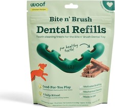 WOOF Bite n' Brush Dental Chew Refills 16-Pack to Fight Plaque  Tartar