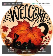 Fall Decor - Autumn Welcome Sign for Front Door Thanksgiving Decorations