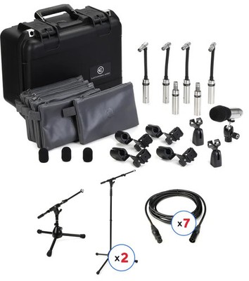 Earthworks DK7 Gen 2 Drum Kit Microphone System with Stands and Cables
