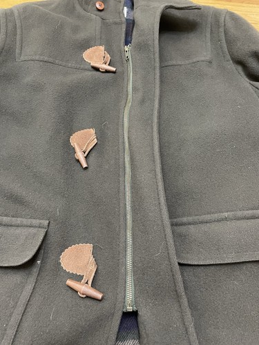 L.L.Bean Men's XL Green Coat Wool Duffel VTG Winter Toggle Plaid Lined USA - Picture 10 of 12