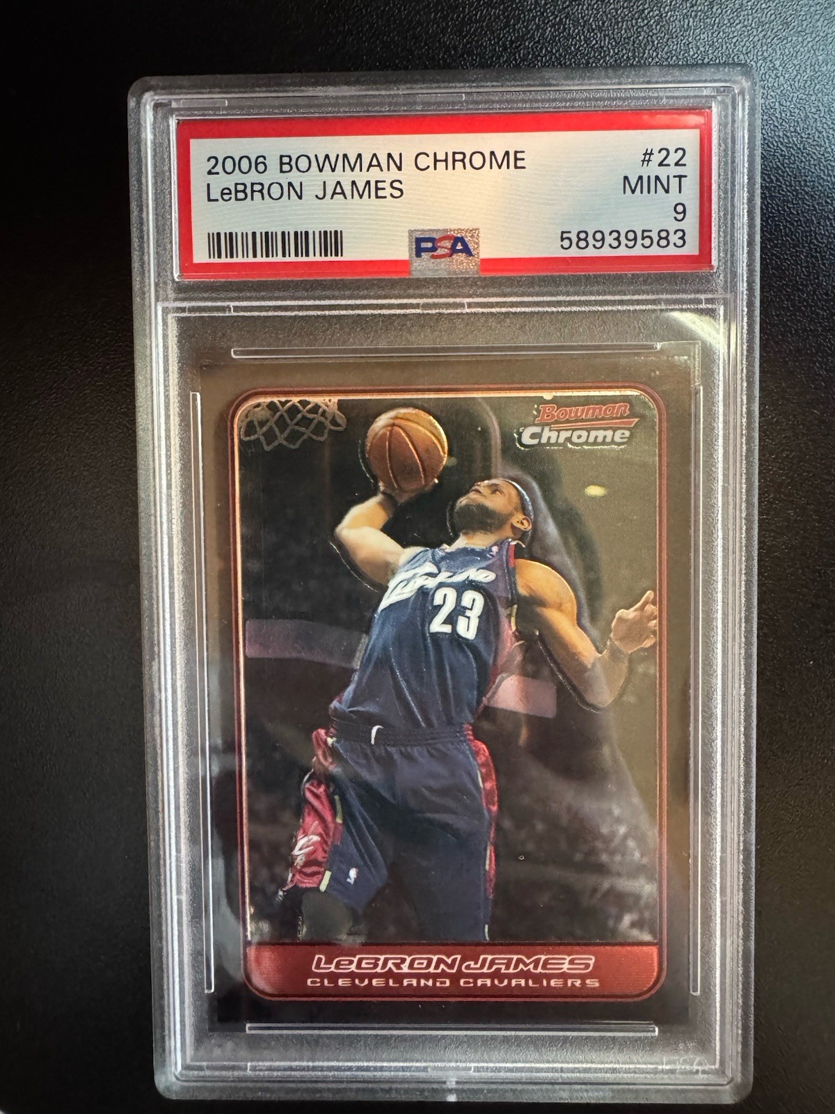 Topps 2006-07 Bowman Chrome LeBron James #22 PSA 9