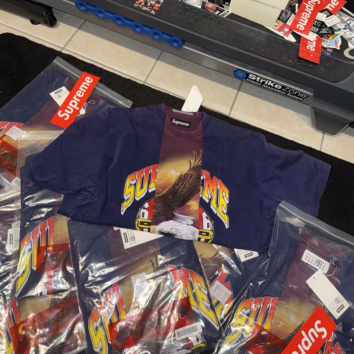 Supreme x Maison Margiela MM6 Split S/S Top “Navy” ✓ MULTIPLE