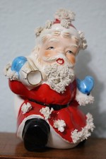 Vintage Spaghetti Trim Santa Claus figurine Candy Container Lefton Look & Style