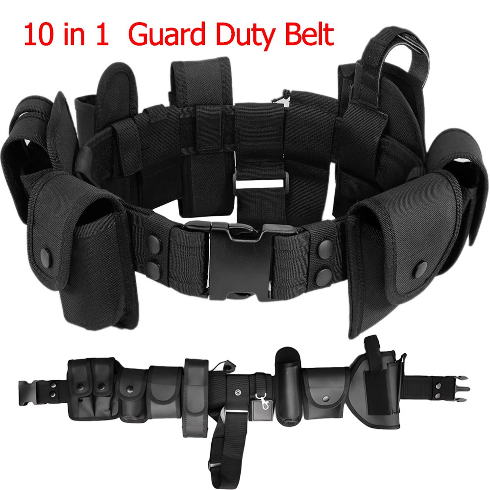 New Tactical Nylon police Security Guard Duty Belt Utility Kit System With Pouch