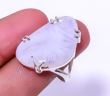 Quartz Gemstone 925 Sterling Silver Solitaire Handmade Ring 10 R7919-473