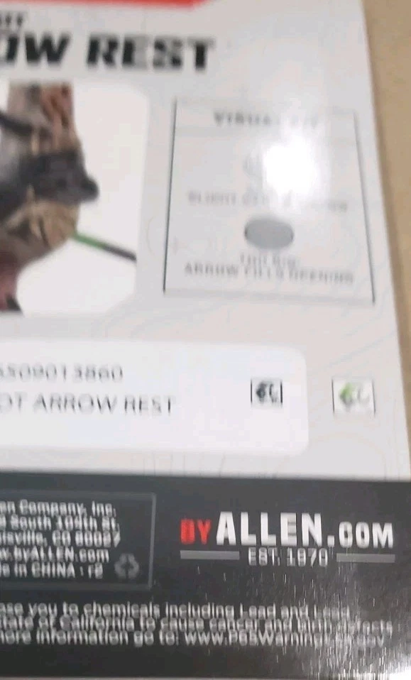 *NEW* Allen Fast-Shot Arrow Rest Whisker Biscuit Style - Universal Fit - Image 3 of 4