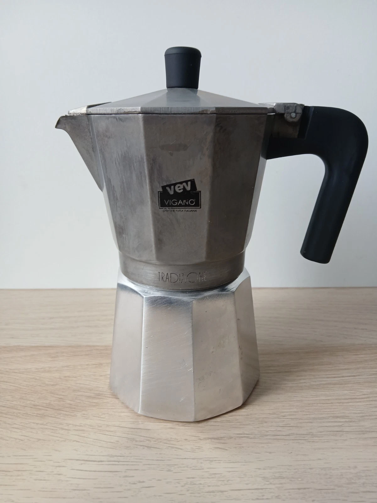Vev Vigano Tradizionale Moka Pot, Italian Espresso Maker Stovetop Coffee Maker