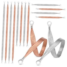 12 Pcs Ground Straps Universal Automotive 10/15/20 Inch Engine Cable Straps 
