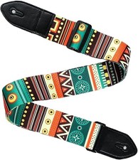 🎸 National Style Guitar Strap | 5cm Wide Adjustable | Electric, Acoustic, Bass