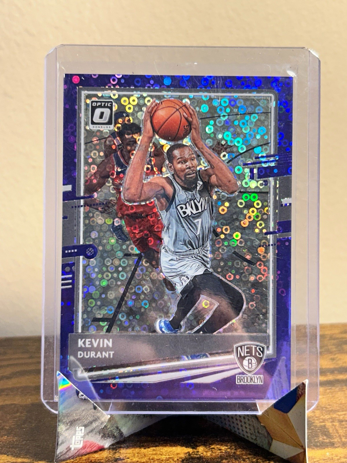 Panini 2020-21 Donruss Optic Kevin Durant Nets Purple Fast Break Prizm /95 #136