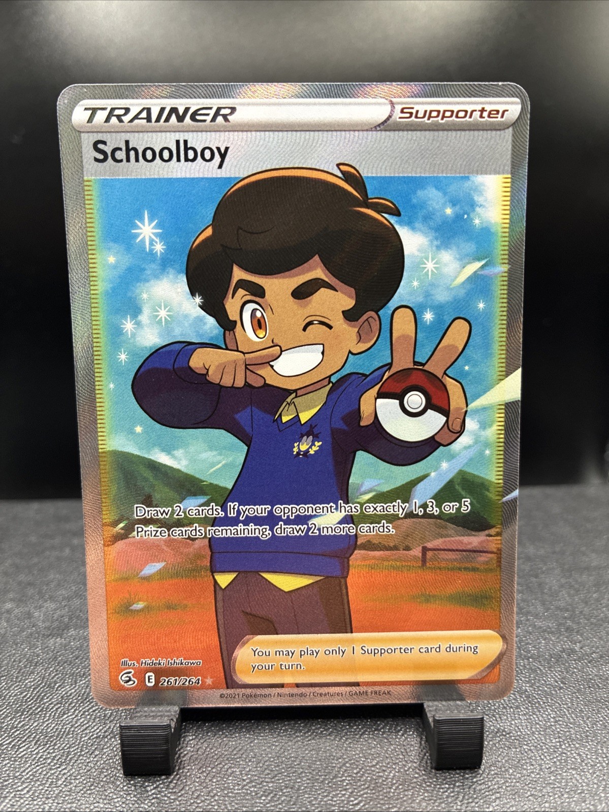 Schoolboy 261/264 Fusion Strike Full Art Ultra Rare Holo Pokemon TCG