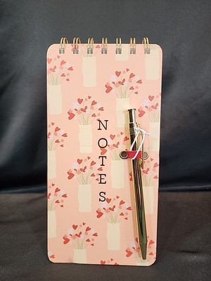 New Fringe Bunch of Notes Ruled Notepad Notebook 100 Lined Pages w/Gold Pen