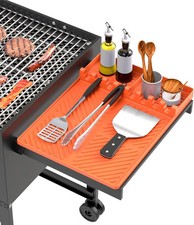 Silicone Grill Mat Compatible with Blackstone, BBQ Griddle Tools Mat with Drip P
