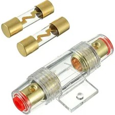 4-8 Gauge AWG in-line Fuse Holder with 40A AGU Fuses for Car Audio, Alarm, Ampli