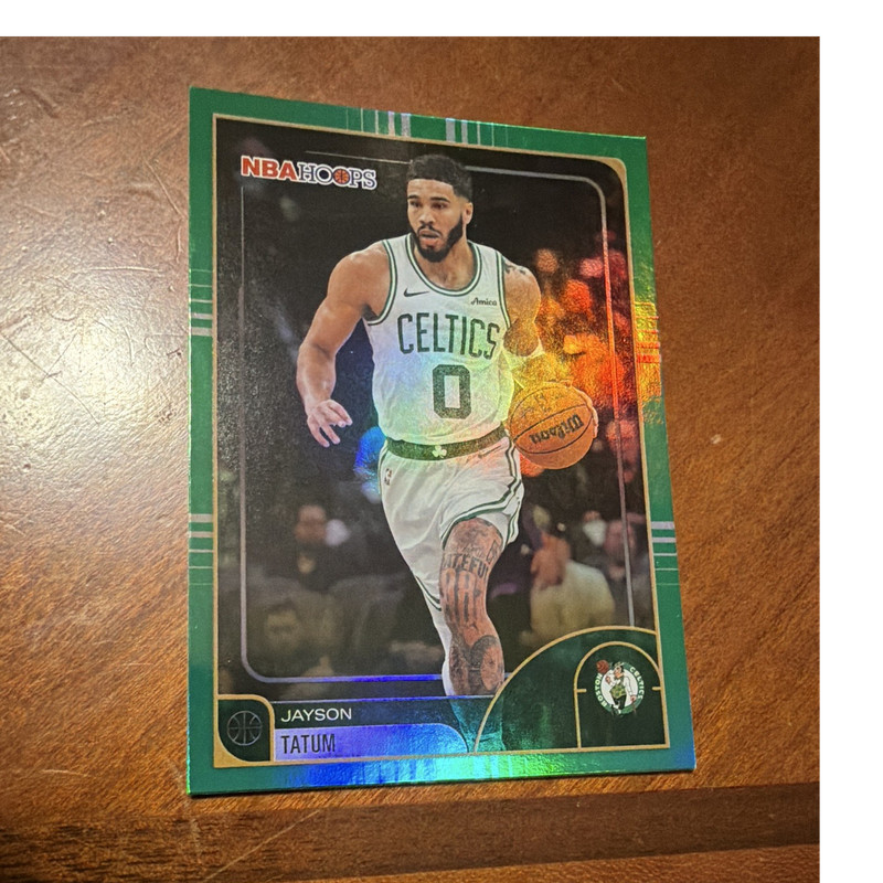 Topps NBA Hoops 2024-25 Jayson Tatum Green Parallel #228 Boston Celtics