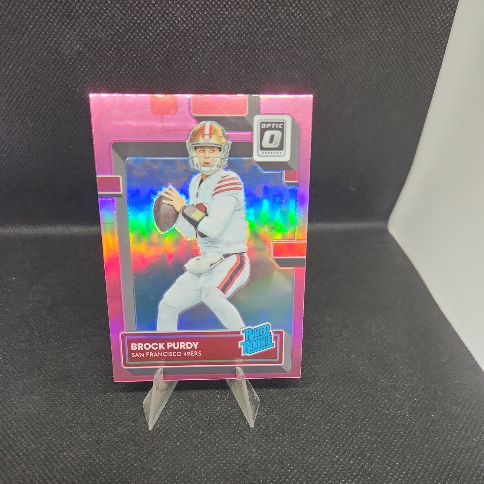 2022 Donruss Optic Brock Purdy Pink Prizm Rated Rookie Card RC #277 49ers
