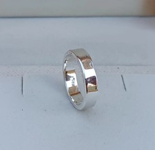 Silver Simple Band Ring, 925 Sterling Silver Wedding Flat Band Ring,  All Size