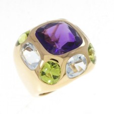 Chanel Baroque Au750 Ring Women Gold One Size