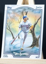 Pete Alonso /35 • 2025 Topps x Bob Ross • Joy of Baseball • #20 • Titanium White