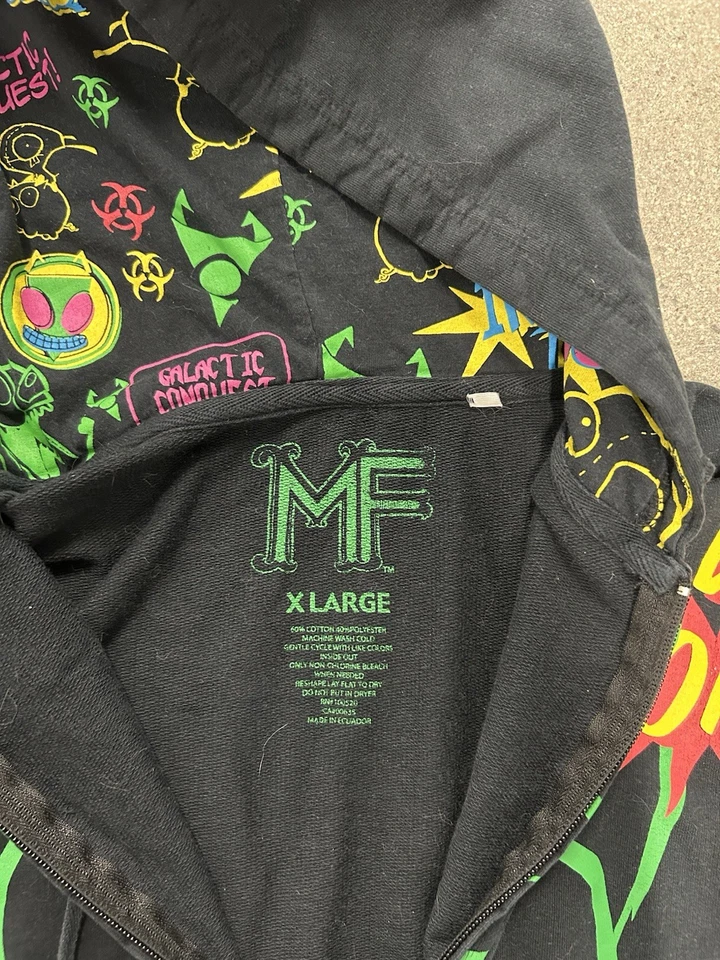 Sudadera con capucha Sick 2007 Mighty Fine Invader Zim cremallera completa Foto 4 de 4