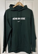 Nike On Field Mens Medium Michigan State Spartans Green Waffle Hoodie DZ9293-397