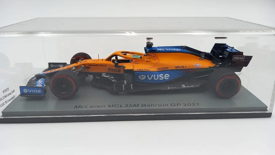SPAS7670 Sparkmodel McLaren MCL35M Daniel Ricciardo Bahrein GP 2021 1/43 - Imagen 3 de 4