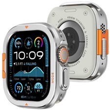 Amizee Metal Case Compatible with Apple Watch Ultra 3/2/1 49mm Case with Back...