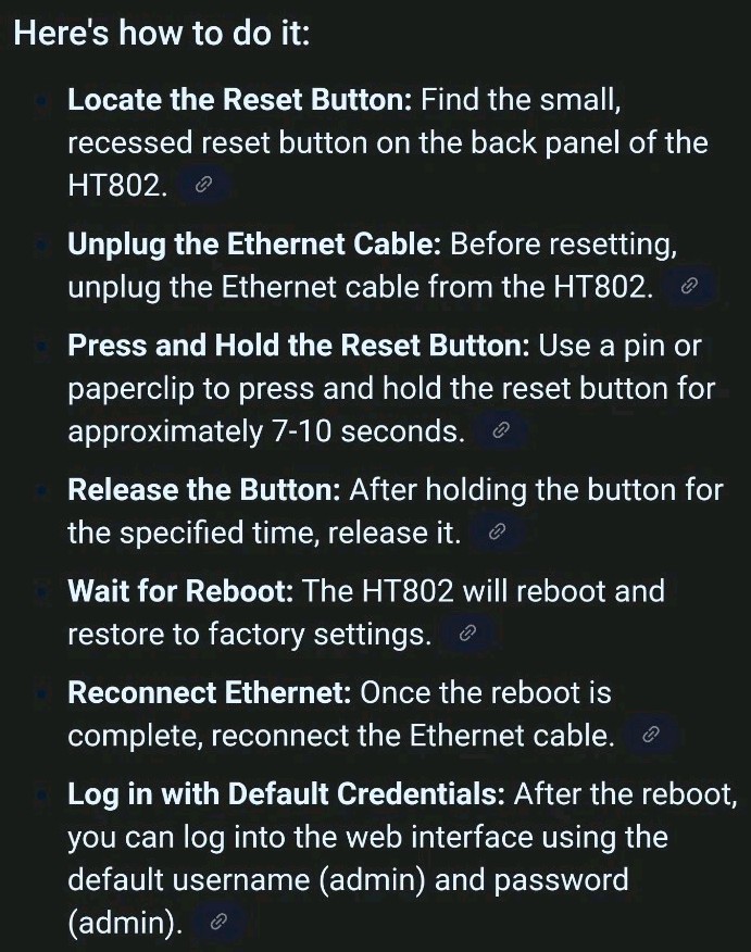 Grandstream HT801 DUAL PORT Analog Telephone Adapter VoIP Phone Unit Power Suppl