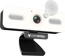 Oversteel - Bulat Webcam 1080P Full HD with Microphone & Ring light 60fps NEW ✅