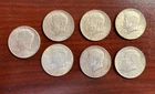 Genuine 1964-D USA Kennedy 90% Silver Half Dollar US Coins. 7 coins good shape!