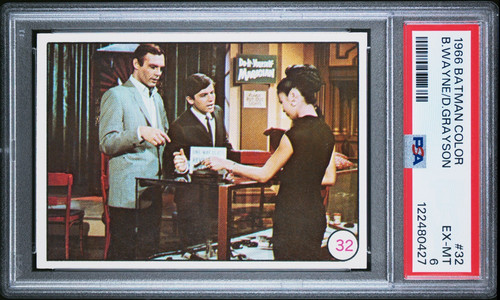 1966 Topps Batman Bat Laffs #32 Batman, Robin and Woman — PSA 6