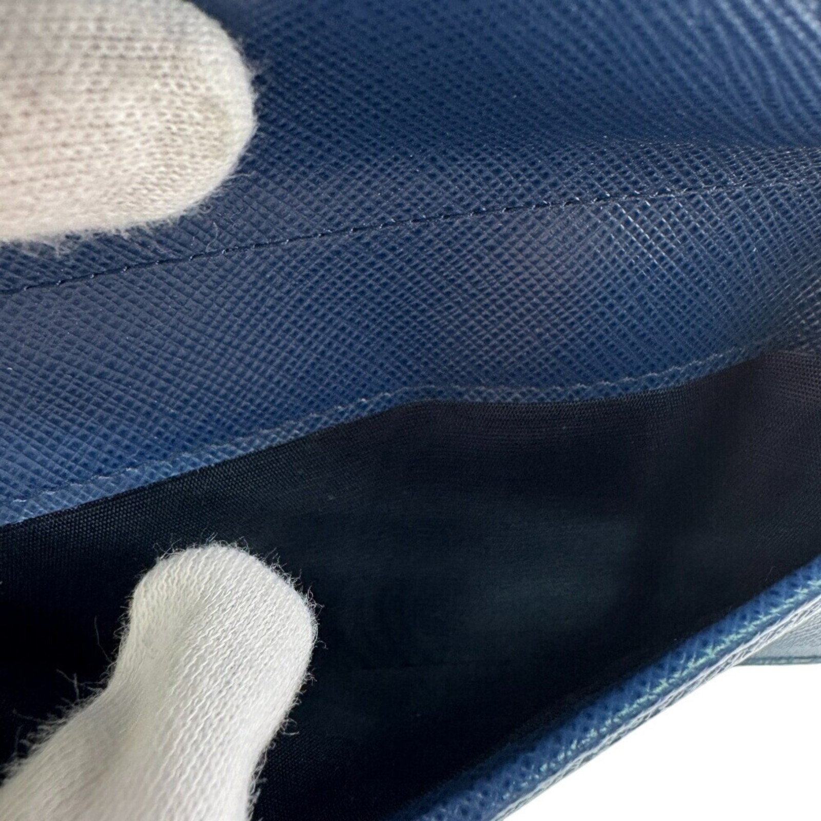 PRADA 1ML005 Flap Saffiano Bifold Wallet, Blue, Women's GZl1f7vs thumbnail 13