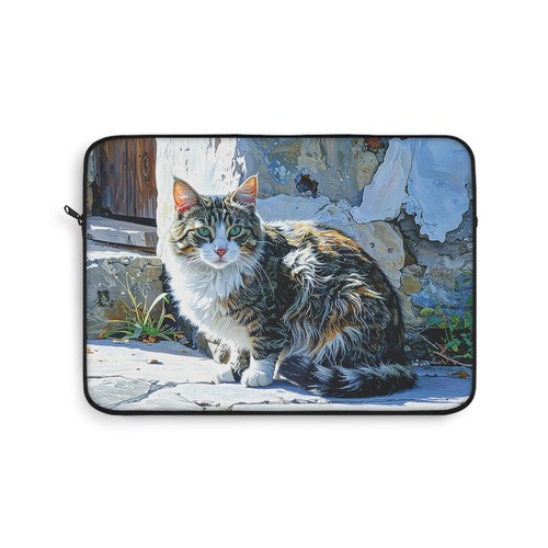 Housse pour ordinateur portable chat, protection technique féline, étui pour ordinateur chaton, impression animalière - Photo 5/10