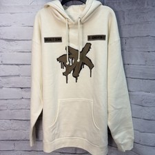 Men's Cream D-Generation X Spray Bone Hoodie 2XL