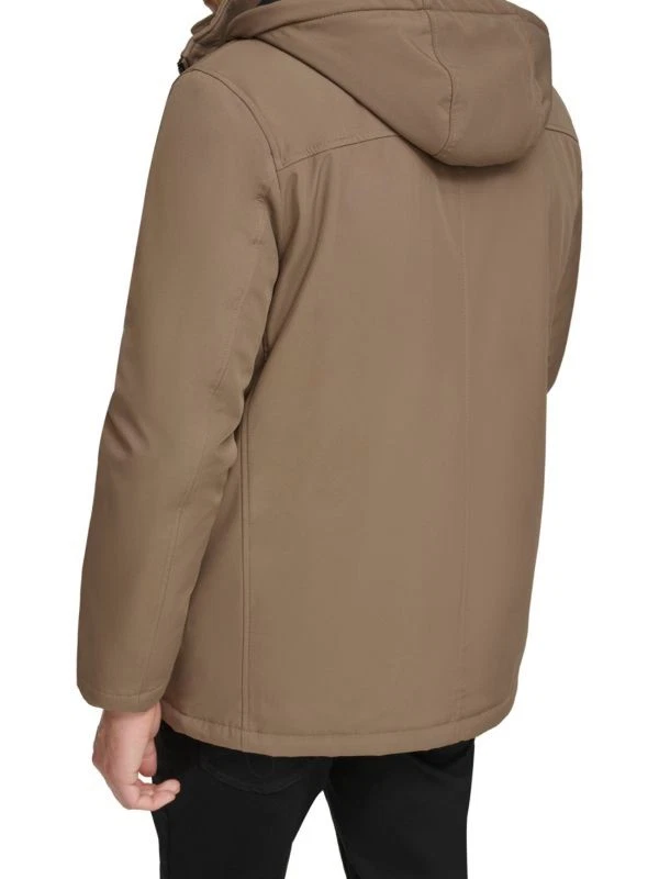 NUEVO CON ETIQUETAS Calvin Klein Hombres Imitación Piel Forrada Babero Chaqueta Elástica Infinita Talla Mediana  Foto 4 de 4