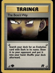 The Boss's Way 73/82 Team Rocket 1st Edition Uncommon Trainer