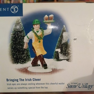 Dept 56  Bringing the Irish Cheer  55128 The Original Snow Village Collection