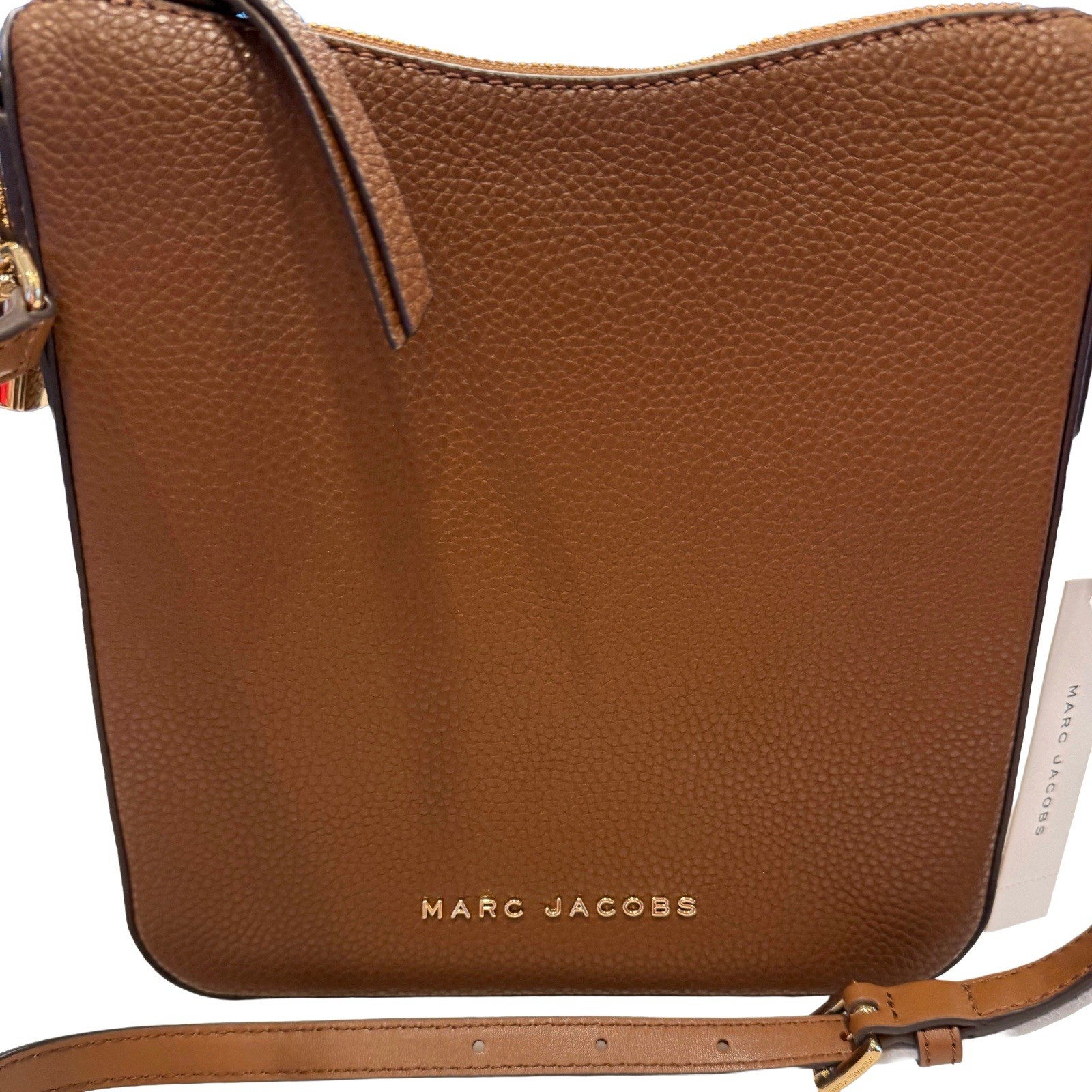 Marc Jacobs Drifter Swing Pack Crossbody Bag Leather Cognac NWT