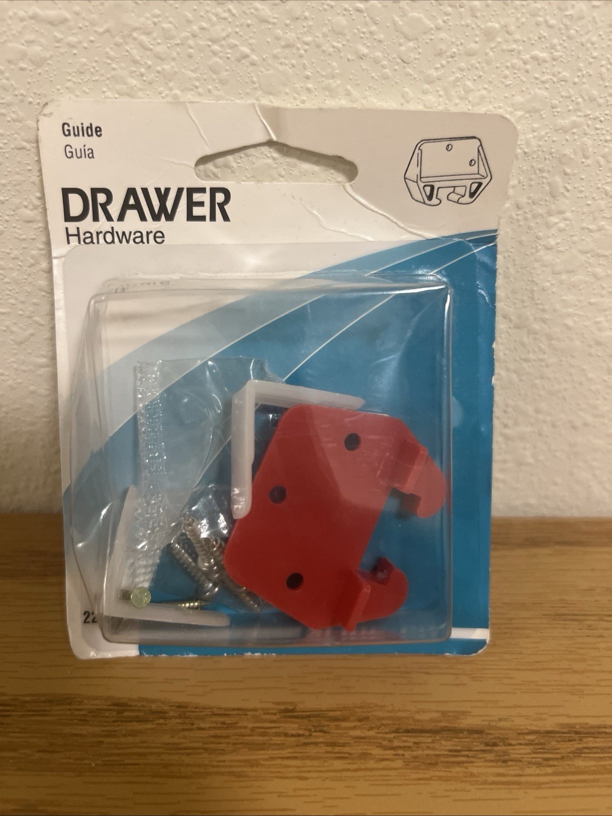 Prime-Line 22486 1/4 In. x 7/8 In., Red Drawer Guide Kit (Si