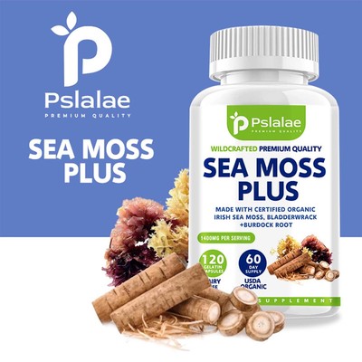 Sea Moss Plus 1400mg - Detox and Cleanse, Support Digestion, Gut & Immune Health