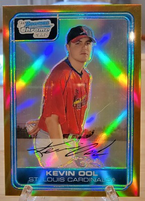 2006 1st Bowman Chrome Gold Refractor Kevin Ool BC73 Cardinals 22/50  