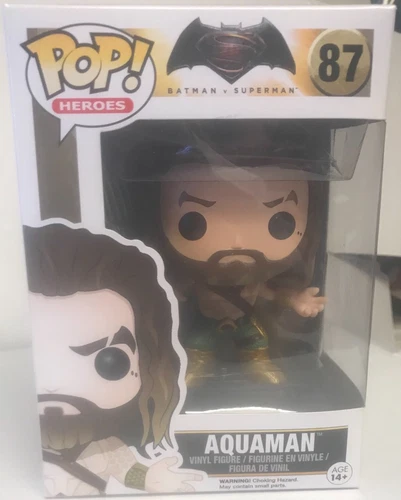 Aquaman Funko Pop Vinyl Batman v Superman #87 vs. New Jason Mamoa