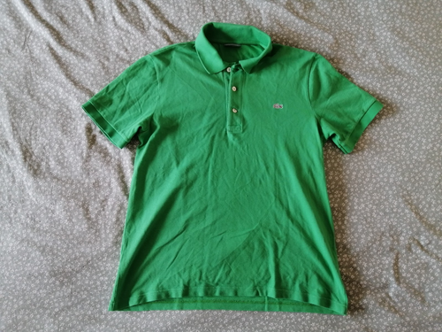 Lacoste Herren Polo, Grün, Gr.4, Baumwolle, Elasthan