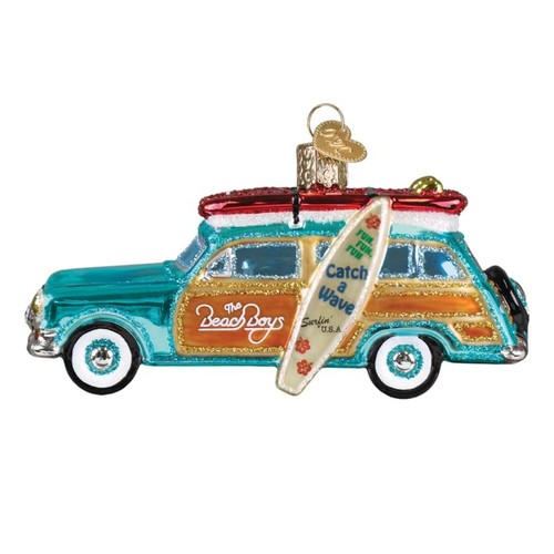 Old World Christmas The Beach Boys Surfin' Woody Glass Ornament for Holiday Tree