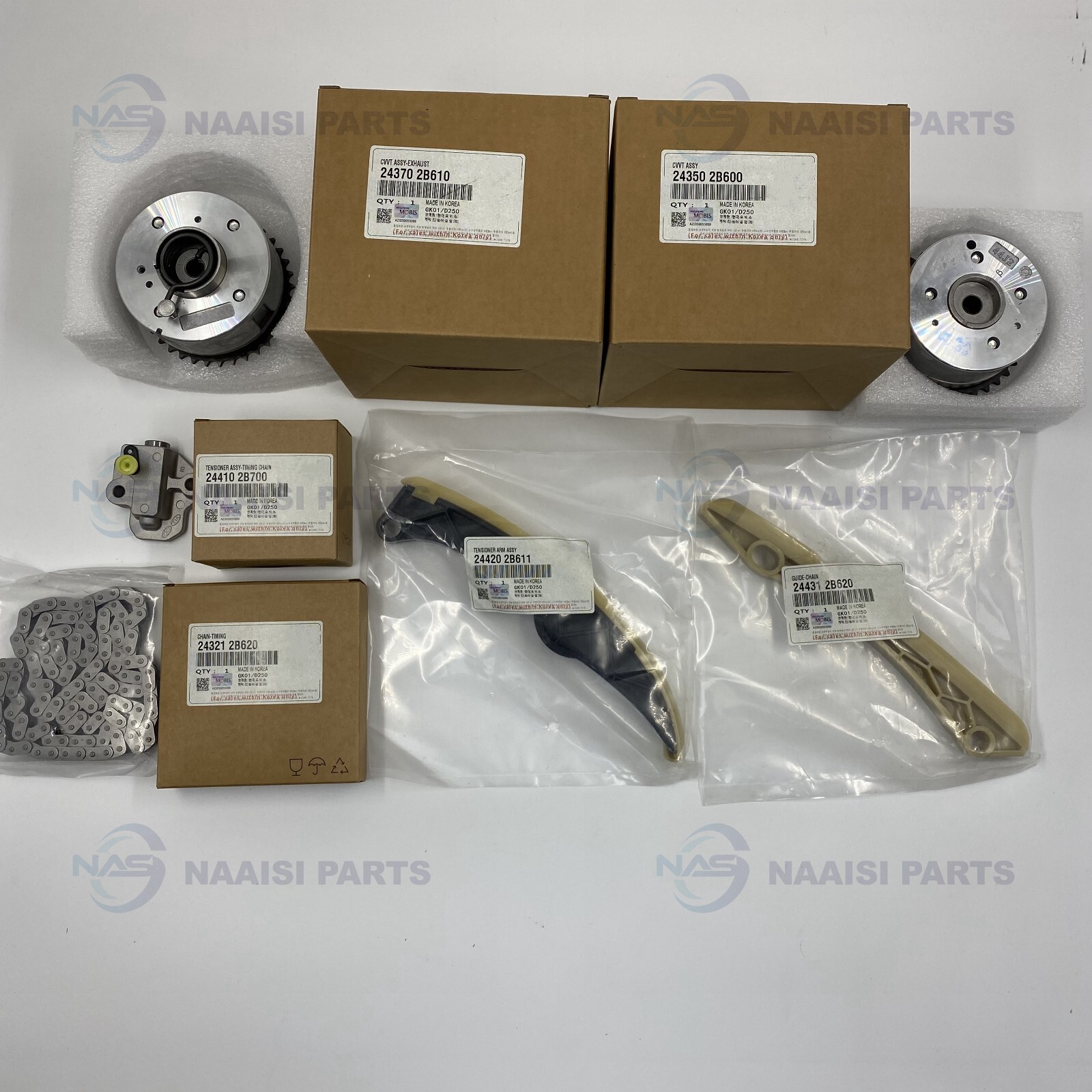 Complete Timing Chain Kit With VVT Gears For 2012-2021 Hyundai/Kia 1.6L G4FC Engine 10 thumbnail image