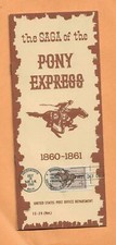 LA SAGA DEL PONY EXPRESS 19 LUGLIO 1960 SACRAMENTO LIBRETTO VINTAGE **